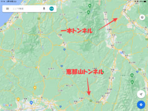 中央道、長野道の路線図